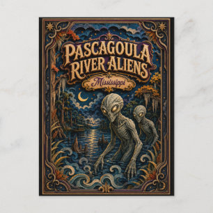 Pascagoula River Aliens Mississippi Popcut Legends Postcard