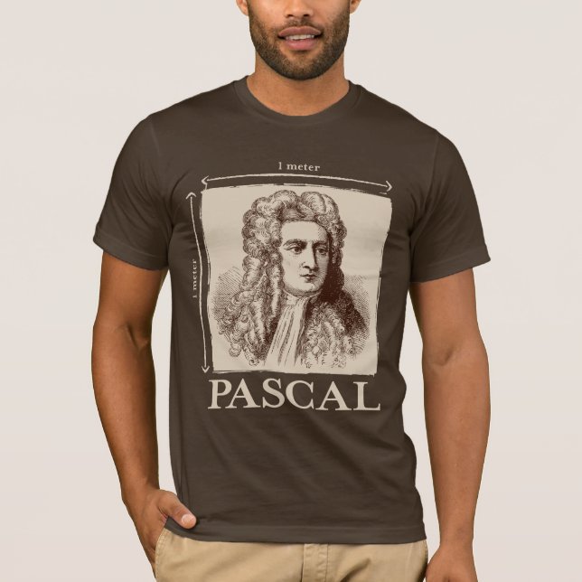 Pascal = 1 newton per square meter math joke T-Shirt (Front)