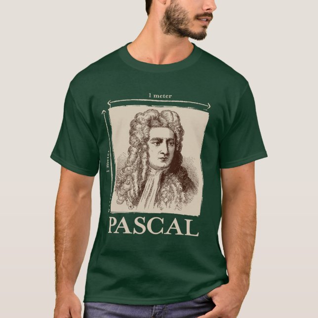 Pascal = 1 newton per square meter math joke T-Shirt (Front)