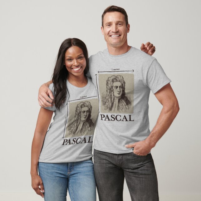 Pascal = 1 newton per square meter math joke T-Shirt (Unisex)