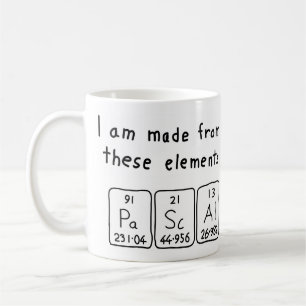 Pascal periodic table name mug