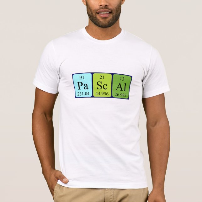 Pascal periodic table name shirt (Front)