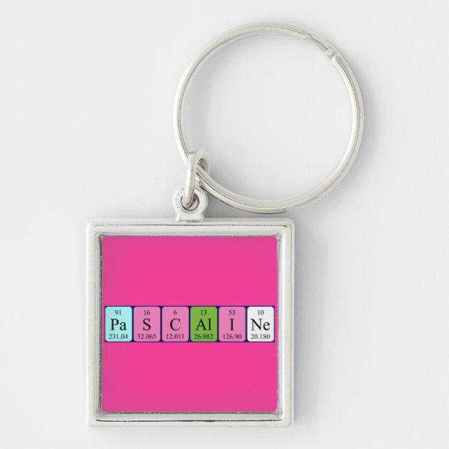 Pascaline periodic table name keyring (Front)