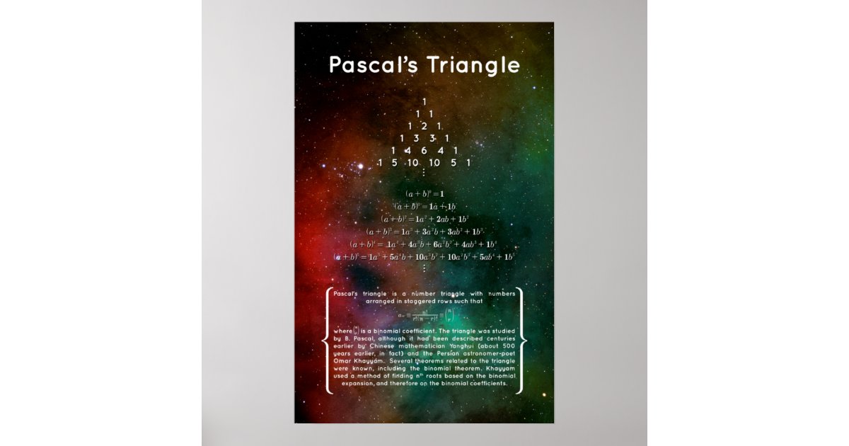 Pascal's Triangle Poster | Zazzle