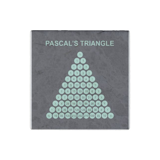 Pascal's Triangle  Stone Magnet (Front)