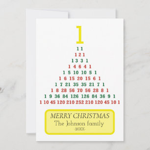 Pascal's triangle tree Holiday Card