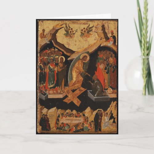 Pascha Easter Orthodox Christian Icon Holiday  Card