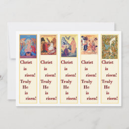 Pascha (Orthodox Easter) set of cut out bookmarks Holiday Card