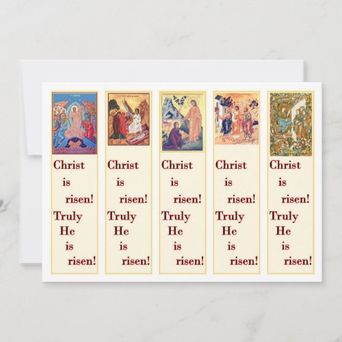 Pascha Orthodox Easter set of cut out bookmarks Holiday Card