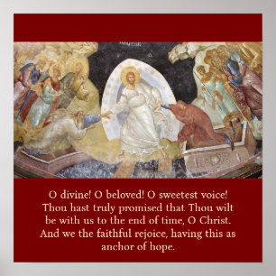 Paschal canon Ode 9 Troparion 1 poster for Easter