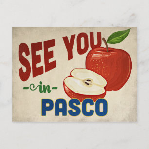 Pasco Washington Apple - Vintage Travel Postcard