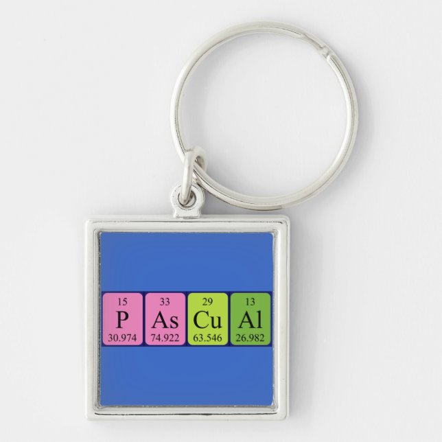 Pascual periodic table name keyring (Front)