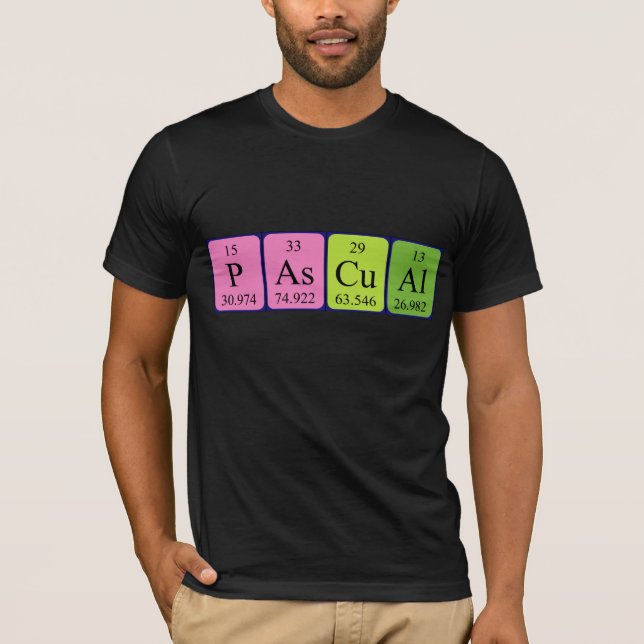 Pascual periodic table name shirt (Front)