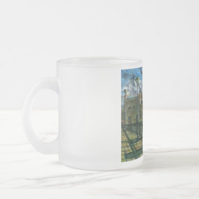 Paseo Mirador de Valparaíso Frosted Glass Coffee Mug (Left)