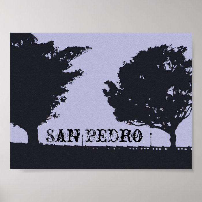 Paseo Trees San Pedro Poster