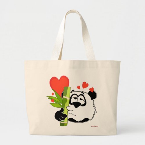 Pasha the Panda Bear Large Tote Bag