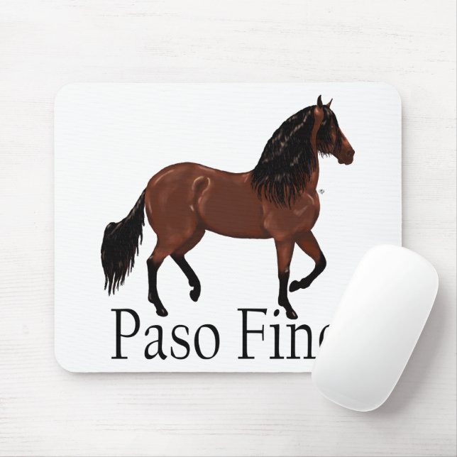 Paso Fino Bay Horse Artwork Mouse Pad (With Mouse)