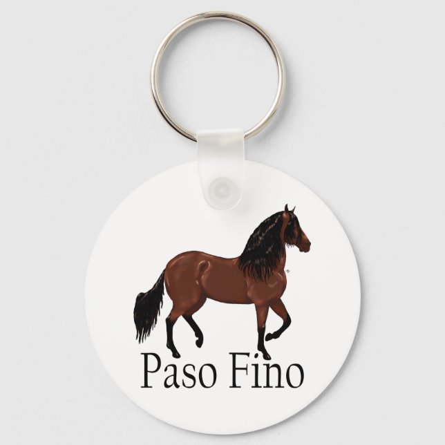 Paso Fino Bay "Paso Fino" Keychain (Front)