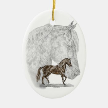 Paso Fino Horse Art Ceramic Ornament by KelliSwan at Zazzle