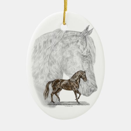 Paso Fino Horse Art Ceramic Ornament