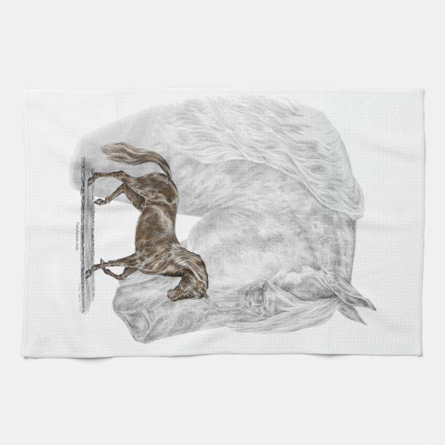 Paso Fino Horse Art Kitchen Towel (Horizontal)