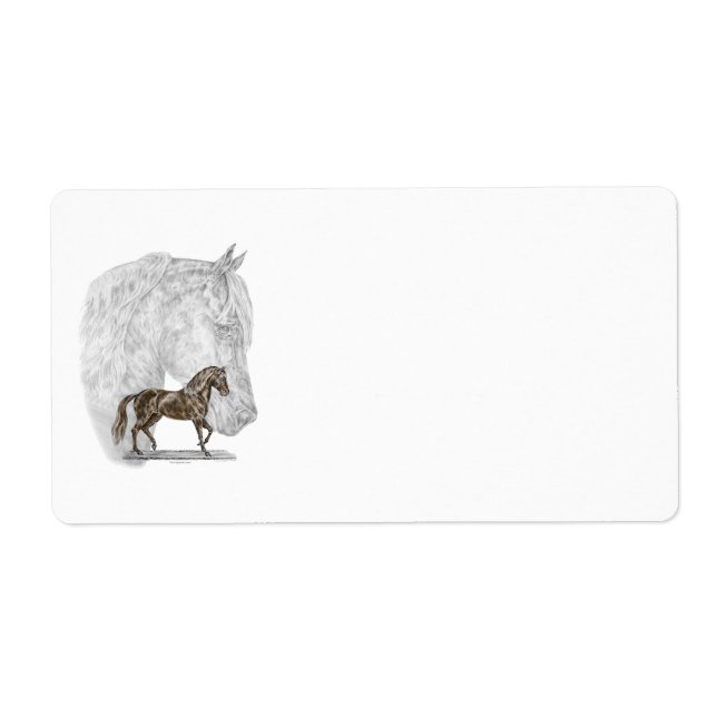 Paso Fino Horse Art Label (Front)