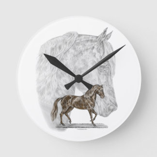 Paso Fino Horse Art Round Clock