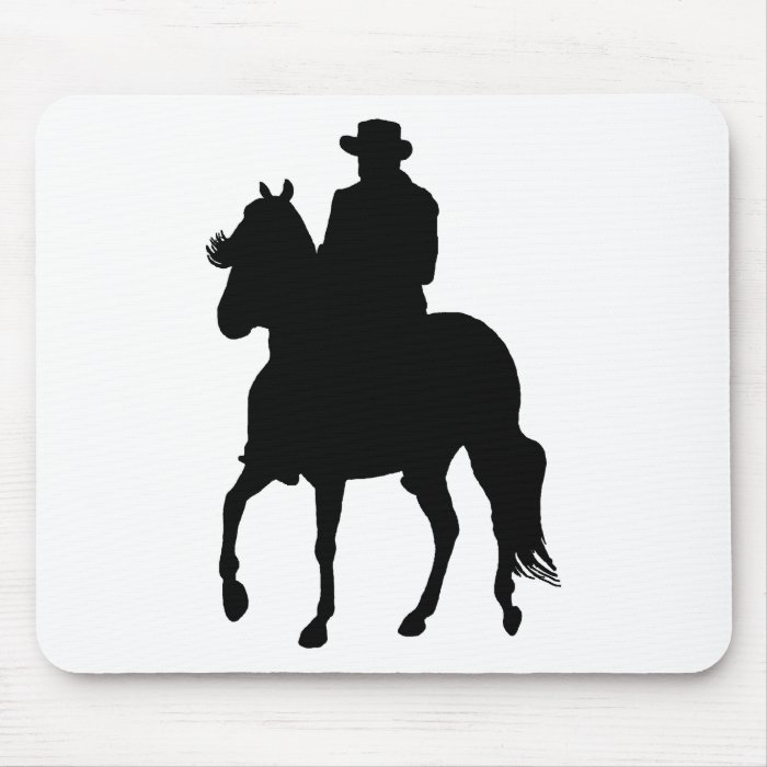 Paso Fino Horse Silhouette Rider Mouse Pad