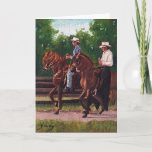 Paso Fino Horses Blank Greeting Card