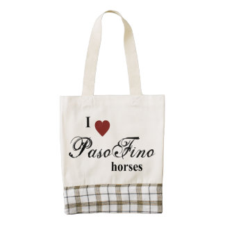 Paso Fino horses Zazzle HEART Tote Bag