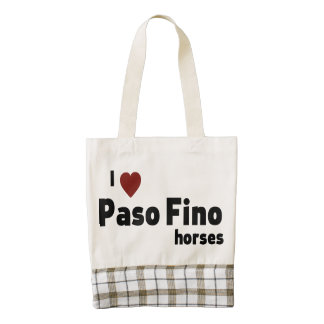 Paso Fino horses Zazzle HEART Tote Bag