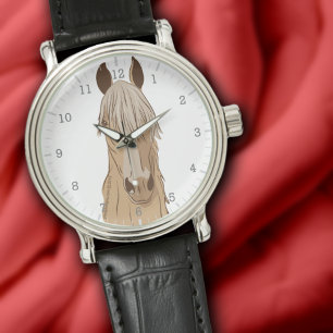 Paso Fino Palomino Gaited Horse Head Watch