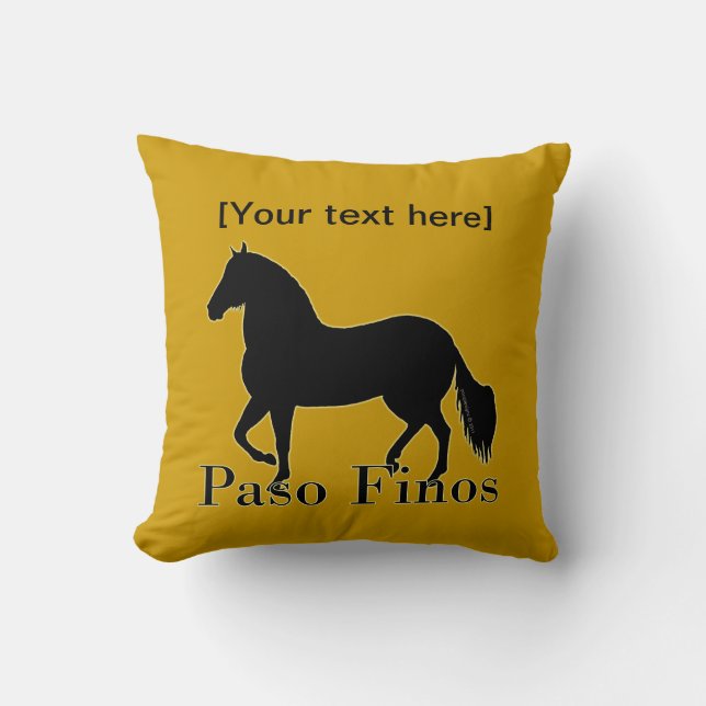 Paso Finos - Personalize It Throw Pillow (Front)