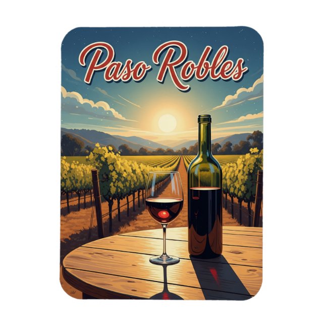 Paso Robles California Central Coast Magnet (Vertical)