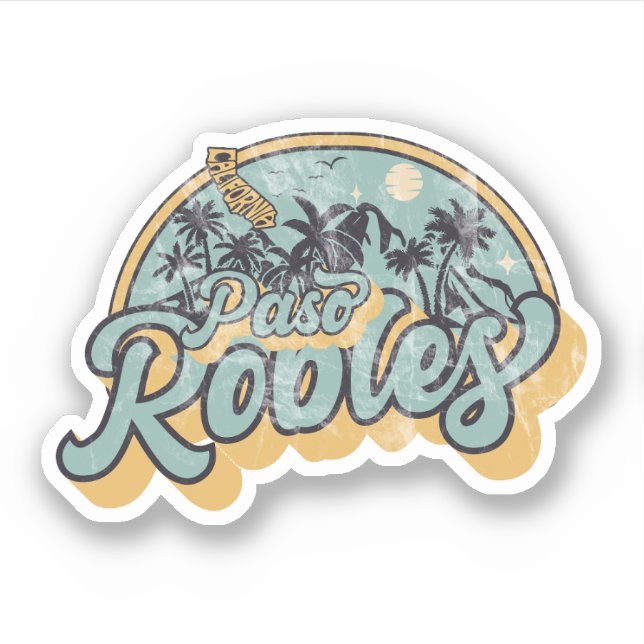 Paso Robles, California Sticker (Front)