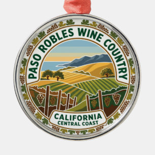 Paso Robles, California, USA California Metal Ornament