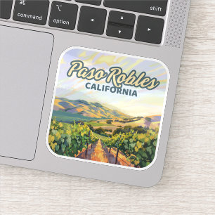 Paso Robles California Vineyard Central Coast Sticker