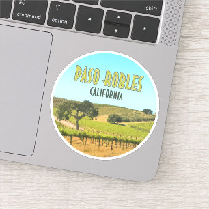 Paso Robles California Vineyard Vintage Sticker