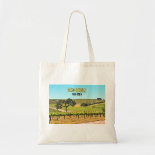 Paso Robles California Vineyard Vintage Tote Bag