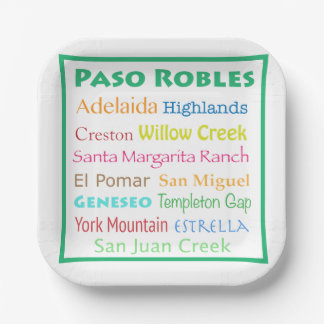 Paso Robles Colorful Paper Plates