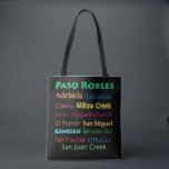 Paso Robles Colorful Wine Country Tote Bag<br><div class="desc">Exceptional wine country gift! Paso Robles - California's wild west wine country in color!</div>