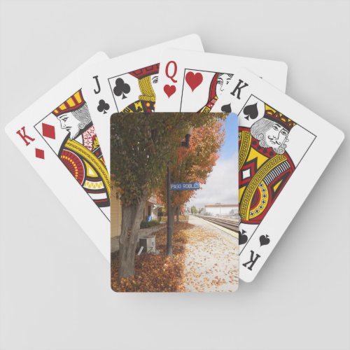 Paso Robles Train Station in Autumn Playing Cards