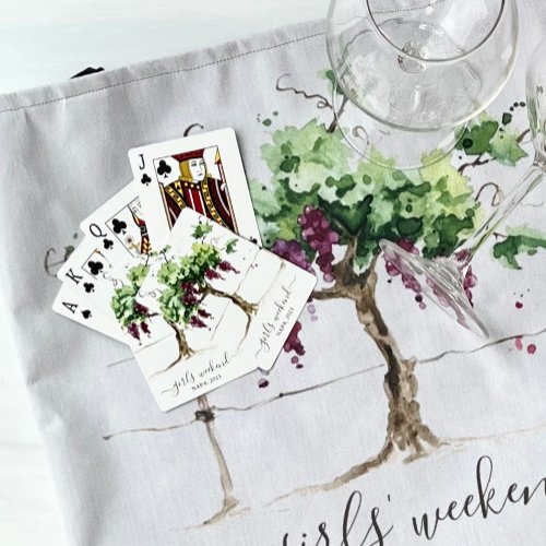 Paso Robles Vineyard Winery Girls Weekend Playing Cards
