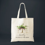 Paso Robles Vineyard Winery Mother of the Bride Tote Bag<br><div class="desc">An elegant wedding set featuring watercolor grapevine in rustic brown, green, purple hues. Perfect for a vineyard or winery wedding. Mother of the bride will definitely love these personalized tote bags. I was dreaming of Paso Robles while designing this wedding stationary set, that's why the name... If you need any...</div>