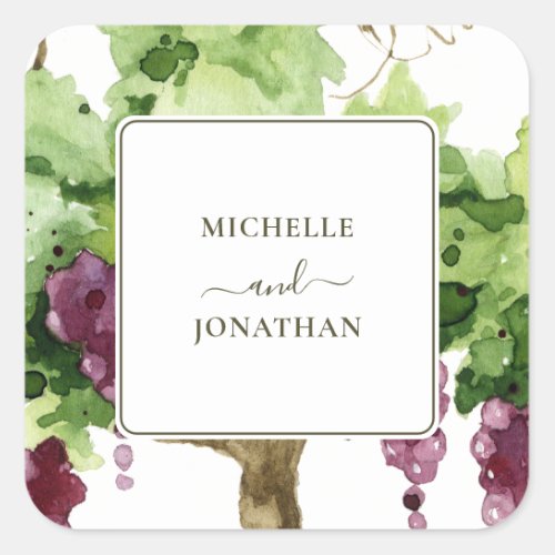 Paso Robles Vineyard Winery Wedding Envelope Seals