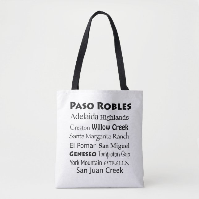 Paso Robles Wine Country Shoulder Tote (Front)