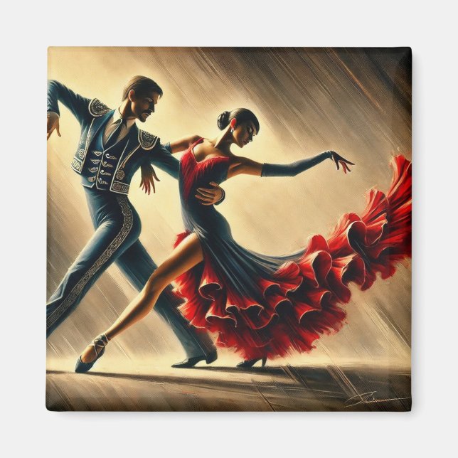 Pasodoble Dancers Magnet (Front)
