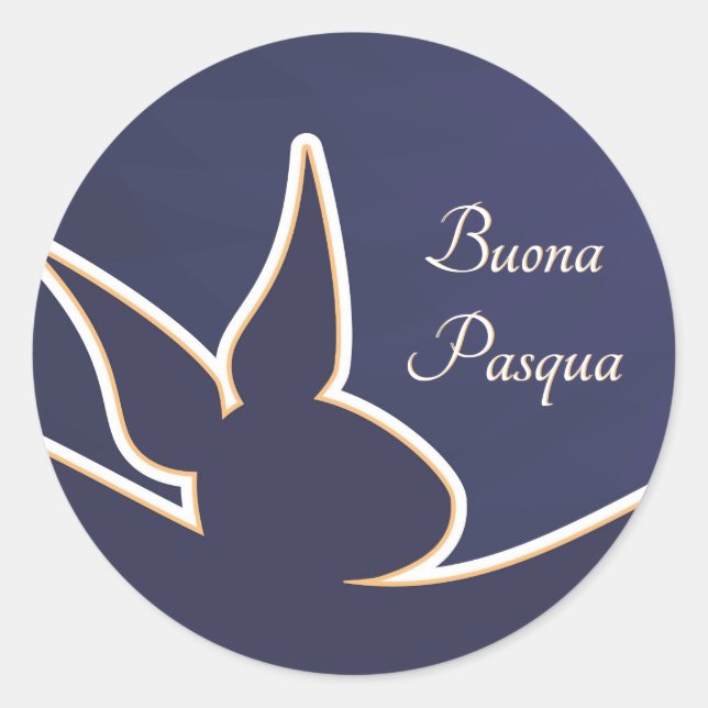 Pasqua | Happy Easter Classic Round Sticker (Front)