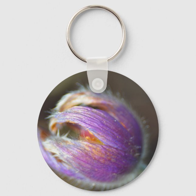 Pasque Flower Bud Keychain (Front)