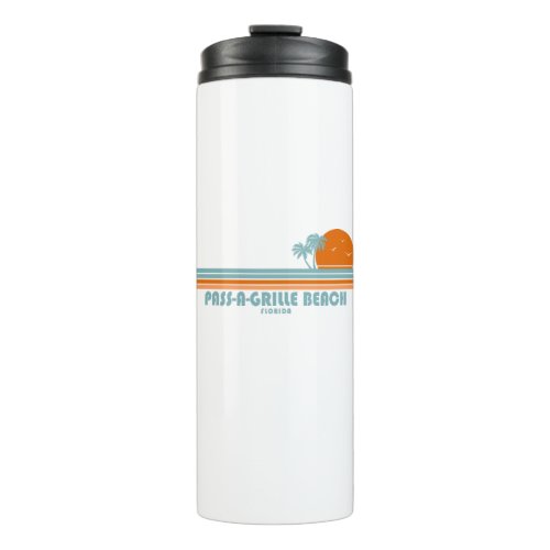Pass_a_Grille Beach Florida Sun Palm Trees Thermal Tumbler